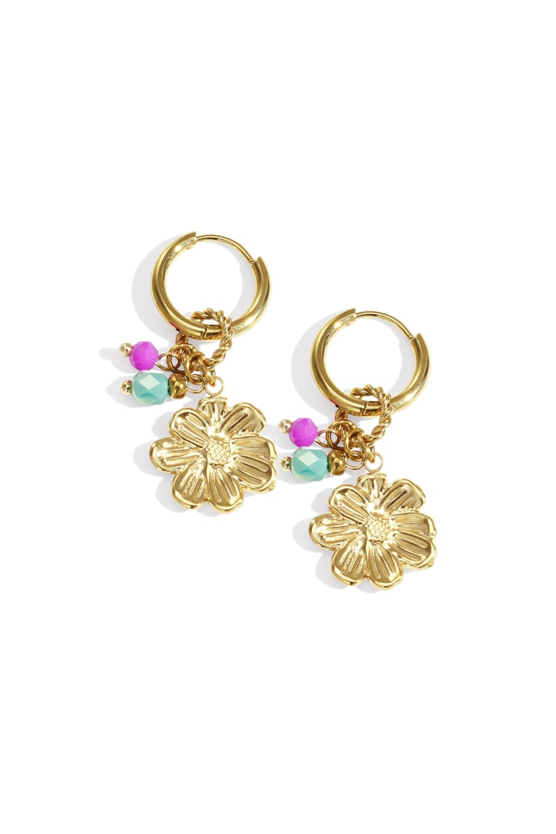 Flower Happy Charm earrings